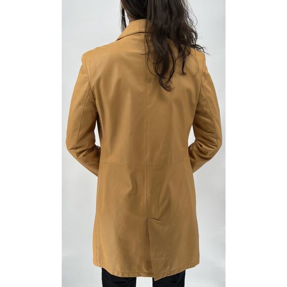 Façonnable by Albert Goldberg Mid-Length Tan Jacket - Picture 4 of 7
